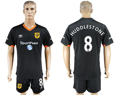 Hull City #8 Huddlestone Away Soccer Club Jersey